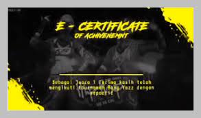 Certificate template lencana desain kemewahan Mentahan Sertifkat Ff Format Png Untuk Turnamen