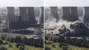 Media in category rugeley power station. Sixth Building At Rugeley Power Station In Staffordshire Demolished Central Itv News