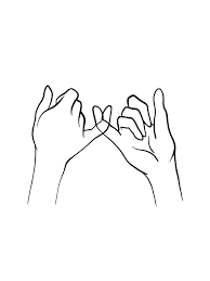 Pinky Swear Printable Pinky Promise Line Art Pinky Swear Etsy Line Art Drawings Line Art Tattoos Line Art