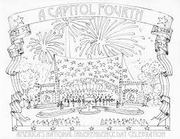 Let's get patriotic and color some red white and blue! 4th Of July Coloring Pdf
