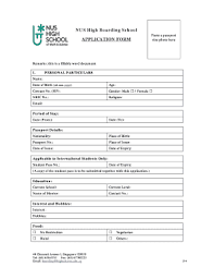 Do you know how to write a cover letter? Fillable Online Nushigh Edu Nus High Boarding School Application Bformb Nushigh Edu Fax Email Print Pdffiller