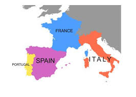 What's the portugal map like? Map Of Spain France And Italy Maping Resources