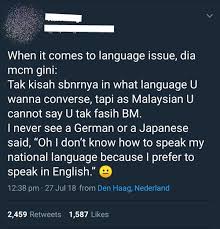 What does sama rata mean in english? Nak Hak Sama Rata Tapi Bahasa Kebangsaan Pun Tak Reti Cakap Aerill Com Lifestyle