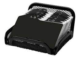 Rolodex flip stand address phone contact business card file 2.25x 4 vintage. Buy Rolodex Open Tray Business Card Organizer Mesh Metal Black Online In Kuwait 14916711