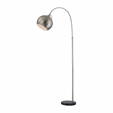 Brushed Nickel Arc Floor Lamp Round Shade Black Metal Base Uttermost Amerigo Brushed Aluminum Floor Lamp Metal Floor Lamps Arched Floor Lamp Black Floor Lamp