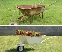 Simple Pvc Birdhouse Wheelbarrow Flower Planters Wheelbarrow Planter