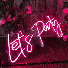  Custom Neon Sign Let S Party Neon Sign Flex Led Neon Light Etsy Custom Neon Signs Neon Signs Neon Light Signs