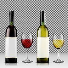 Set Of Realistic Vector Illustration Of Glass Wine Bottles And G Champagne Clipart Wine Bottle Png And Vector With Transparent Background For Free Download Wine Bottle Wine Bottle