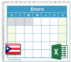 ¿cuándo son las vacaciones según la sep? Calendario Excel 2021 Con Dias Feriados Puerto Rico