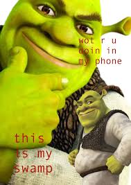 Homemade Shrek Lockscreen To Keep Ppl Out Of Ur Swamp Shrek Shrek Memes Funny Wallpapers