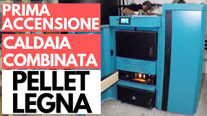 Caldaia a pellet usata in vendita: Prima Accensione Caldaia Mista Pellet E Legna Caldaiapellet Biomassae Termostufaapellet Pellet Youtube