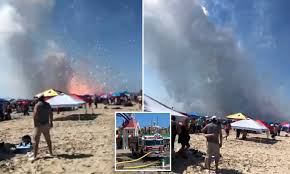 Ocean city fire said the company handling the city's display was unloading fireworks when one of the fireworks was unintentionally discharged. it said the entire display didn't ignite. Npwrkt7qkgdq2m
