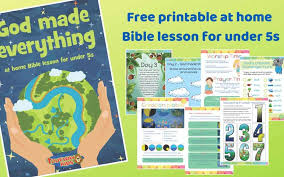 Children's bible study on kindness. God Made Everything Free Printable Bible Lesson For Preschool Children Trueway Kids