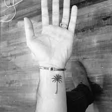 Palm Tree Tattoo On Jake Miller S Wrist Tattoos Palm Tree Tattoo Tree Tattoo