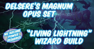 Set dungeons are new to patch 2.4 and here is a guide for the wizard's delsere's magnum opus set dungeon. Diablo 3 Living Lightning Wizard Build No Arcane Power Required Diablo 3 Magnum Opus Wizard