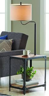 Free standing floor lamp with tray and usb port. Better Homes Garden 4 7 End Table Floor Lamp With Usb Port Weathered And Black Finish Walmart Com Floor Lamp Table Floor Lamp End Tables