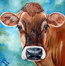 Jersey Girl Art Print By Laura Carey Cow Art Cow Painting Farm Animal Paintings