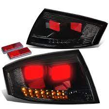 For 99 06 Audi Tt Mk1 Typ 8n Pair Of Black Housing Smoked Lens 3d Led Rear Tail Brake Lights 00 01 02 03 04 05 Black Smoked Audi Tt Audi Mk1