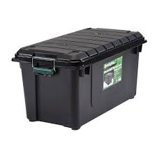 The three sizes are stackable, allowing you to create a totally customized solution. Remington 82 Qt Heavy Duty Weathertight Storage Tote 296004 Blain S Farm Fleet