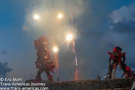 Fireworks Diablos Y Congos Festival Portabelo Panama Caribbean Panama America
