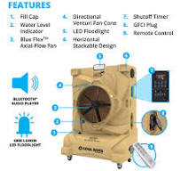 CB-28HV Desert Storm Evaporative Air Cooler with LED Flood Light and  Bluetooth Audio
