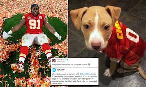 Thanks to his incredible support following this win, more than 100 available dogs in our care will have their adoption fees sponsored starting today, kc. Kansas City Chiefs Derrick Nnadi Will Pay For All Of The Adoptions At A Local Animal Shelter Daily Mail Online