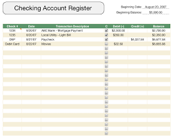 6 Free Blank Business Checkbook Register Template Excel Pdf Example Checkbook Register Check Register Free Checking