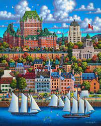 Quebec City By Eric Dowdle Quebec Canada Puzzle Art City Painting Quebec City
