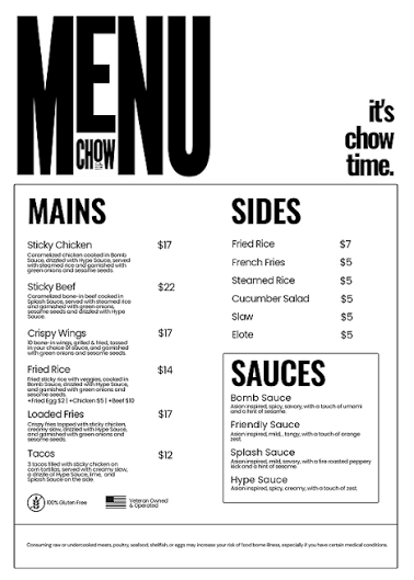 CHOW Food Truck — Food producer food truck in Northlake, Texas