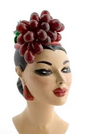 Carmen Miranda vase with a bunch of grapes Carmen Miranda