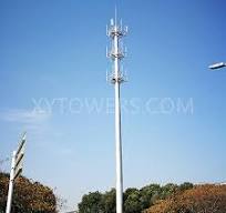 China 10M Steel Microwave Monopole Telecom Tower Manufacture ...