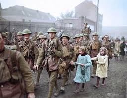 Number of squadrons, locations and aircraft types at the beginning of the western campaign. British Troops Walking In To Lille France On The 18 October 1918 Less Than A Month From The First World War S End Credit World War History War World War One