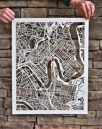This Is A Paper Cut Of Brisbane My Home City And I Really Love The Art Of Paper Cutting I Think That This Is A Really Beautiful Way Of Seei Cartes