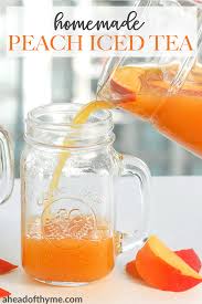 Simple Homemade Peach Iced Tea Recipe In 2020 Peach Ice Tea Iced Tea Recipes Homemade Iced Tea Recipes