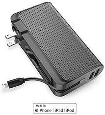 Amazon Com Luxtude Design For Travel 9000mah 3 In 1 Portable Charger Foldable Wall Plug Apple Certif Portable Charger Portable Charger For Iphone Powerbank