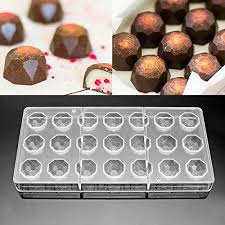 Jeteven Moule A Chocolat Sweet Candy Diy Moule En Polycarbonate 21 Demi De Diamant Chocolat Candy Mou En 2020 Fabrication Du Chocolat Chocolate Bonbon Moule Patisserie