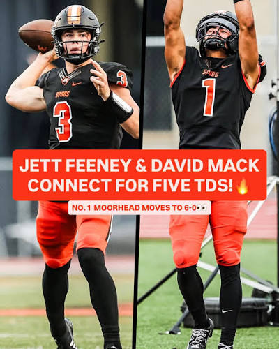 Minnesota commits Jett Feeney & David Mack could not be stopped last night in a win over No. 4 Eden Prairie‼️🔥 @jett_feeney3 @goofydave_1 Co-Mr. Football??🤷‍♂️