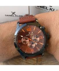 Daniel Klein Erkek Kol Saati Uks 120 Siyah Kaslar Kahverengi Hediyeler