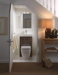 Bathroom Small Basement Bathroom With Vanity Plus Mirror Under Staircase Interesting Base Bathroom Under Stairs Bathroom Layout Interior Design Under Stairs