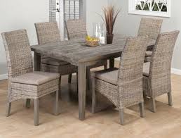 Reclaimed Wood Dining Room Sets New Weathered Driftwood Grey Dining Table Banana Leaf Parsons In 2020 Grey Dining Tables Wood Dining Room Set Jofran Furniture