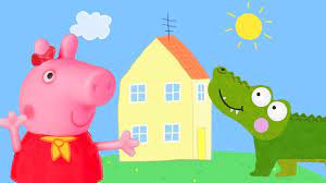 Who are the parents of daddy pig in peppa pig? Peppa Pig Game Crocodile Hiding In Peppa Pig Toys Family Home Playset Youtube