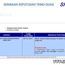 Info ni berkenaan temuduga pembantu tadbir n19. Keputusan Temuduga Pembantu Pengurusan Murid N19 Gagal Lagi