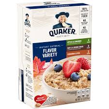 Diets rich in whole grain foods and other plant foods and low in saturated fat and cholesterol may help reduce the . Quaker Instant Oatmeal Flavor Variety Pack Shop Oatmeal Hot Cereal At H E B