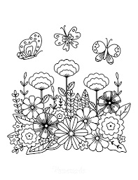 Spring coloring pages printable coloring pages for kids: 65 Spring Coloring Pages Free Printable Pdfs