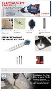 Bosch Carbide Tipped Drill Bit Set For Drilling Natural Stone Granite Slate Ceramic And Glass Tiles Ns2000 The Home Depot In 2020 Glass Tile Natural Stones Bosch