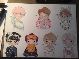 Professionally printed on watercolour textured boards. Easy Bts Drawings Chibi Novocom Top