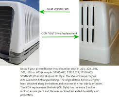 Shroud fits 11,000, 13,500 & 15,000 btu penguin air conditioners. Icon Dometic Brisk Air Duo Therm Rv Air Con Shroud White Old Style 01545
