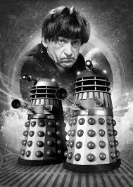 Doctor Who Patrick Troughton 2nd Doctor With The Daleks A3 Poster Doctor Who Art Classic Doctor Who Doctor Who