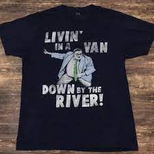 This funny van life shirt also makes a great gift for birthday, or christmast gift. Living In A Van Down By The River Shirt Promotions