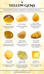 Citrine is a popular yellow gemstone. List Of Some Yellow Gems Their Properties Can You Think Of Anymore Find These On Our Website Link In Bio Yellow Gems Spiritual Crystals Crystal Healing